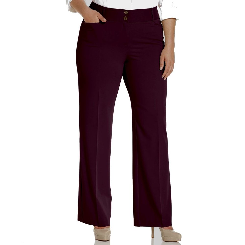NWT Womens Plus Size 28W Alfani Curvy-Fit Tummy Control Slimming Bootcut Pants